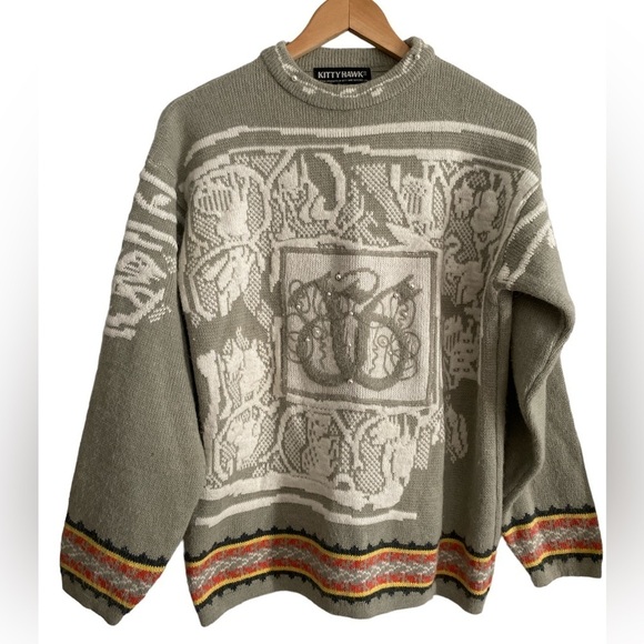 Vintage Kitty Hawk Unique Sweater with Pearl Detailing - Small - Picture 1 of 8